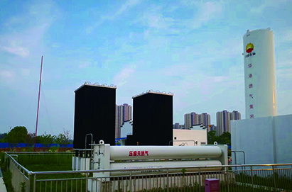 华港燃气2x2000Nm3/h L-CNG加气站气化器现场